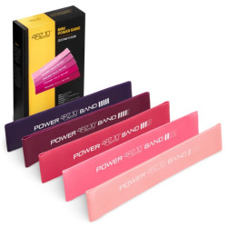 Zestaw 5 gum MINI POWER BAND 4Fizjo - odcienie różowego
