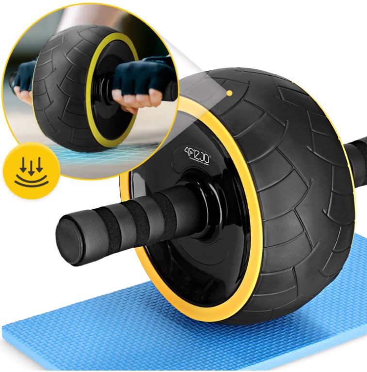 Kółko do ćwiczeń mięśni brzucha AB WHEEL XL żółte 4,2.jpg
