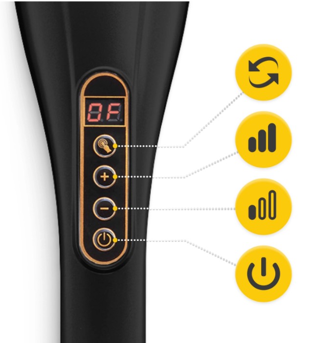 Ręczny masażer wibracyjny do ciała 4Fizjo czarny 2,7.jpg