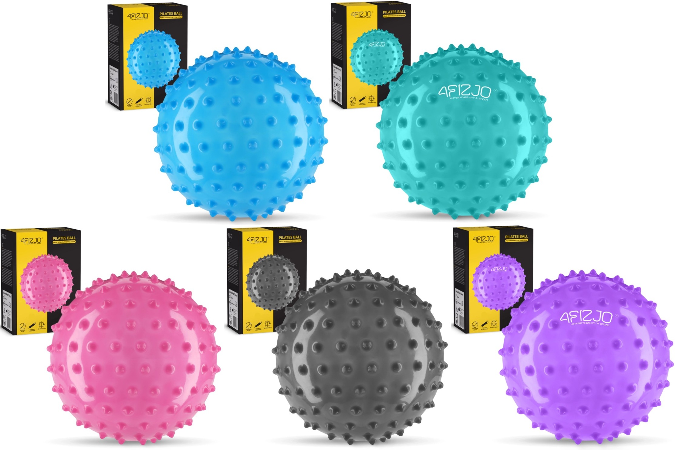 Piłka rehabilitacyjna z kolcami 20 cm 4Fizjo - do pilatesu 1,2.jpg