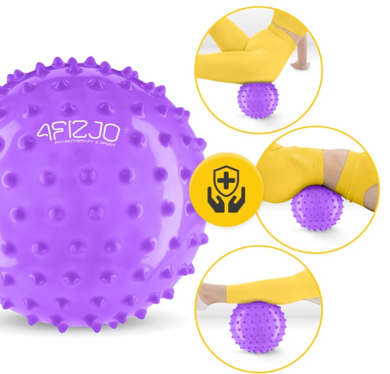 Piłka rehabilitacyjna z kolcami 20 cm 4Fizjo - do pilatesu 6,2.jpg