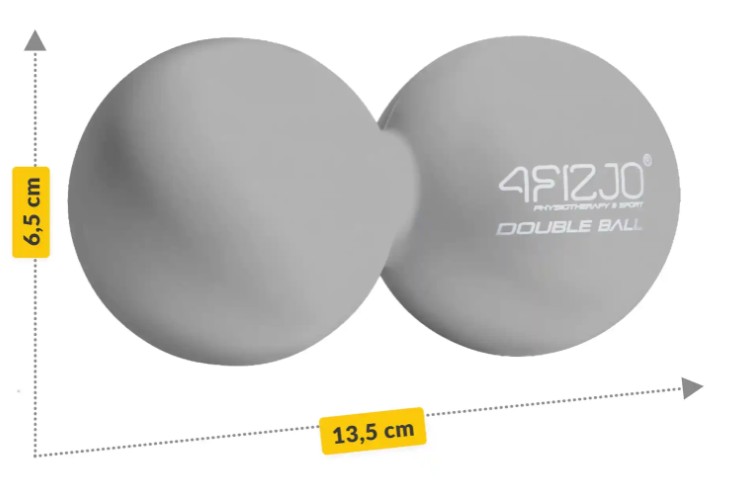Podwójna piłka do masażu DOUBLE BALL Szara 2,2.jpg