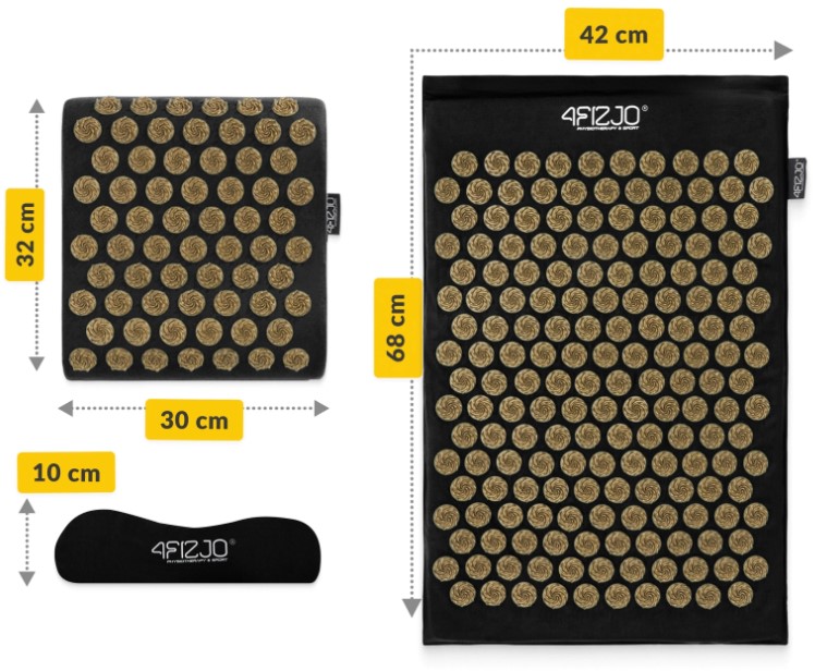Duża Ergo Mata do akupresury z poduszką 4FIZJO XL 9,3.jpg